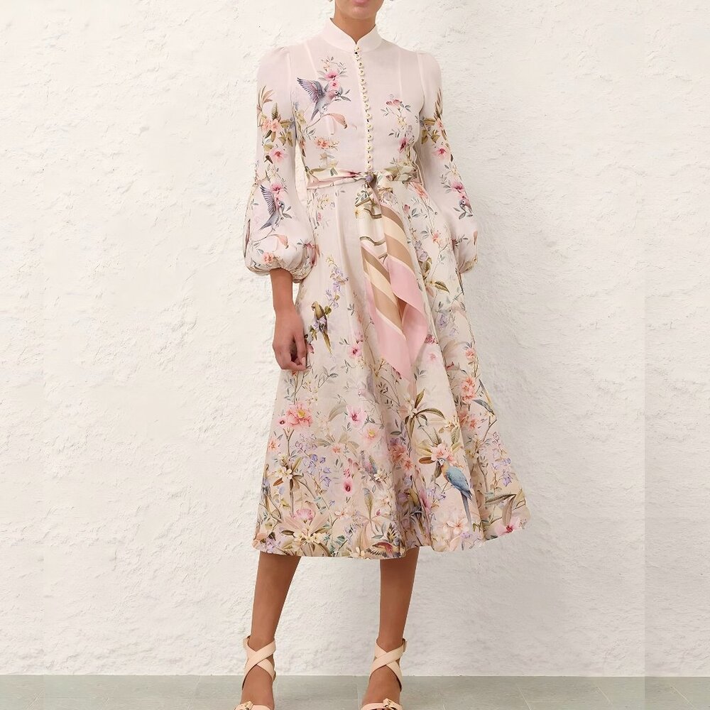 Zimmermann REBELLION BUTTON MIDI DRESS